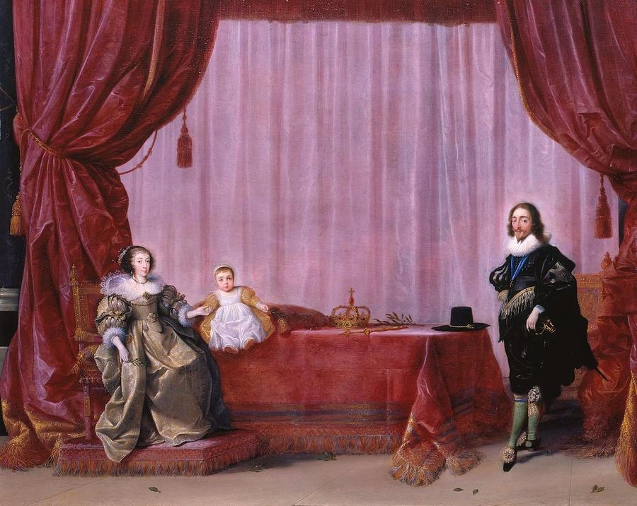 Charles I Henrietta Maria and Charles Prince of Wales later Charles I I ...