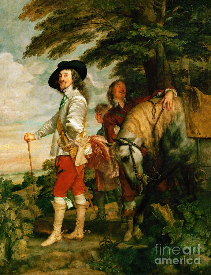 Charles I in the Hunting Field Painting by Sir Anthony van Dyck
