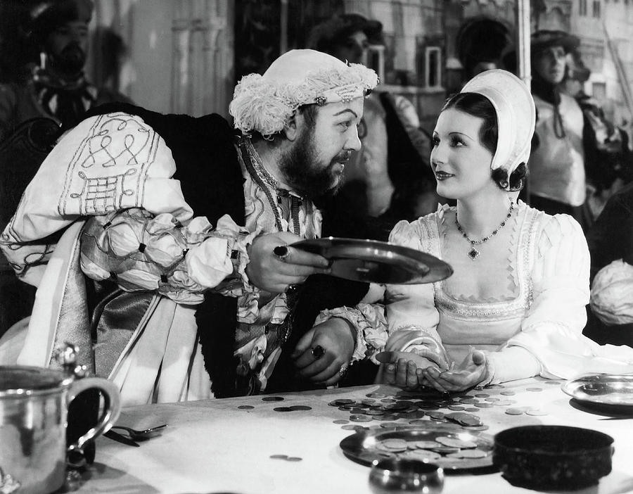 CHARLES LAUGHTON and BINNIE BARNES in THE PRIVATE LIFE OF HENRY VIII -1933-. Photograph by Album
