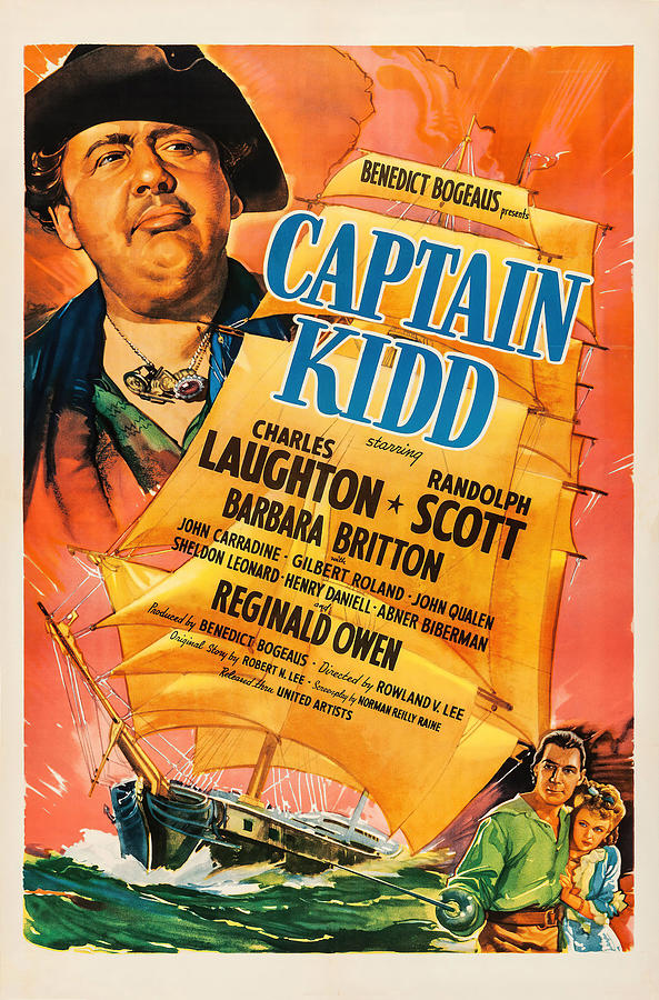CHARLES LAUGHTON and RANDOLPH SCOTT in CAPTAIN KIDD -1945-, directed by ROWLAND V. LEE. Photograph by Album