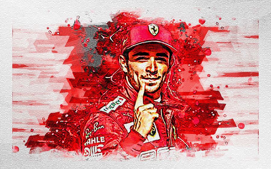 Charles Leclerc 2019 Scuderia Ferrari Thumbs Up Monegasque Racing ...