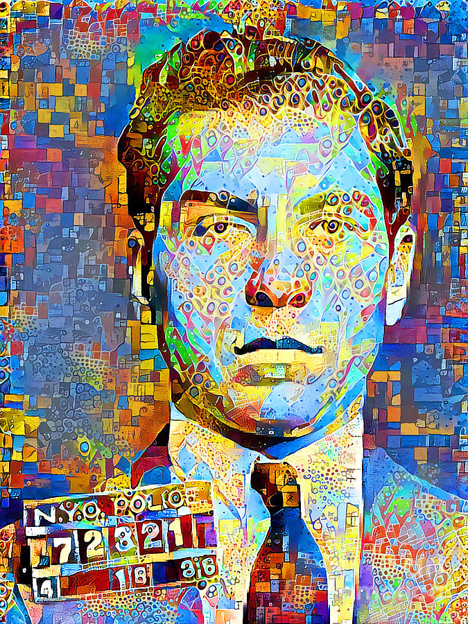 Charles Lucky Luciano Mugshot in Contemporary Vibrant Color Motif 20200428 Photograph by Wingsdomain Art and Photography