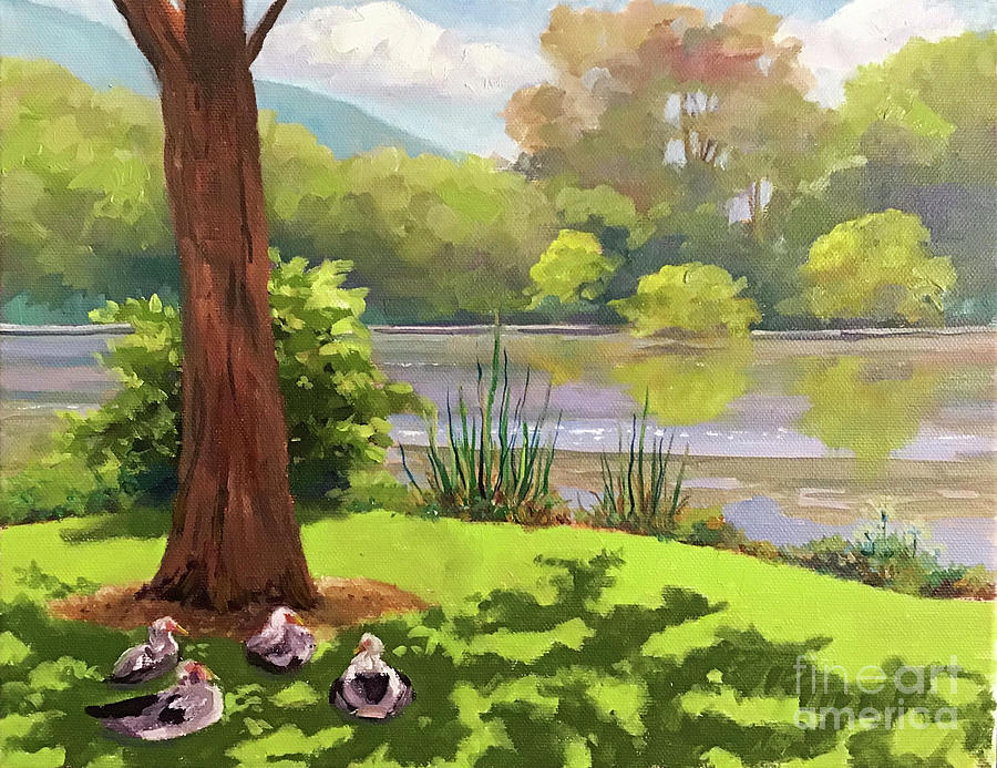 Charles Owen Ducks Painting by Anne Marie Brown