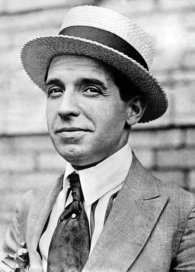 Charles Ponzi Portrait - Circa 1920 Photograph by War Is Hell Store