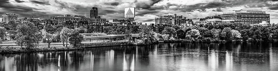 Charles River Black and White Panorama - Boston Massachusetts Photograph by Gregory Ballos