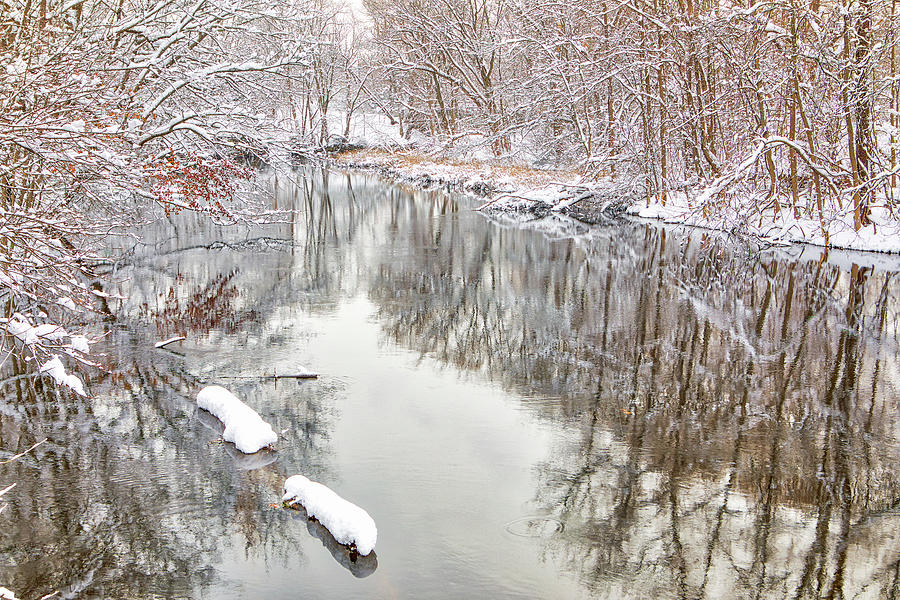 Charles River Winter Reflection Photograph by Juergen Roth