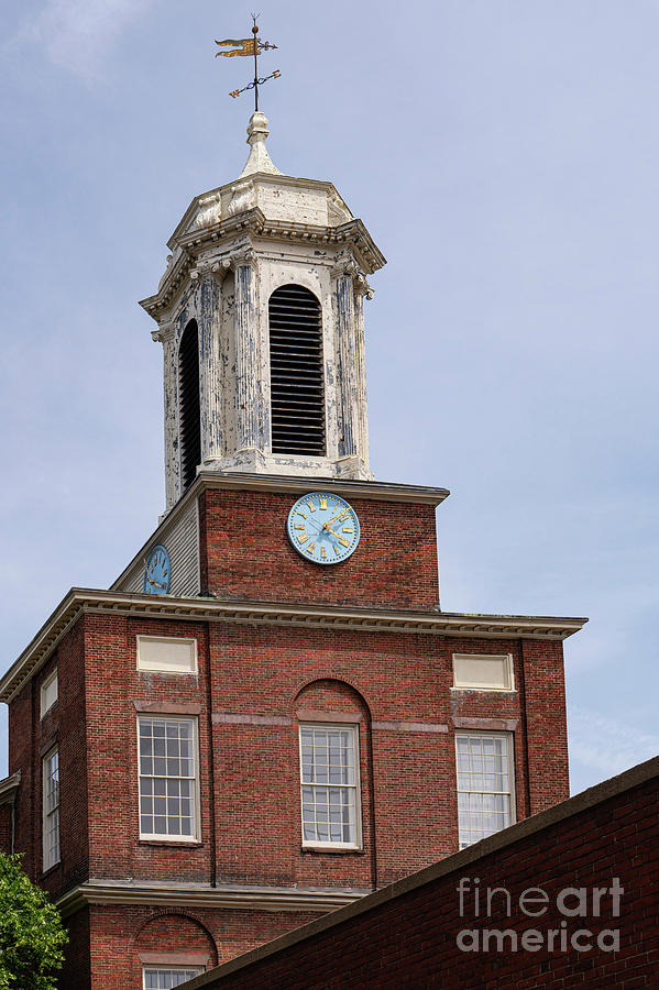 Charles Street Meeting House Clock and Tower Photograph by Bob Phillips
