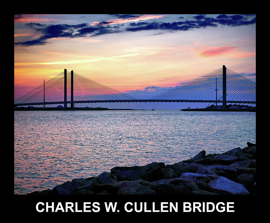 Charles W. Cullen Bridge Magenta Morning Photograph by Bill Swartwout