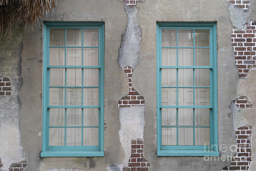 Charleston Blue Windows Photograph by Maria Struss Photography
