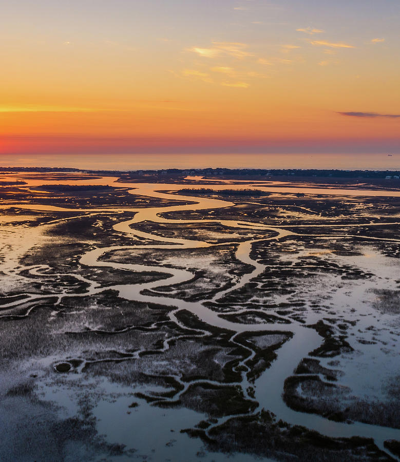Charleston Coast Tidal Creek Sunrise Photograph by Donnie Whitaker