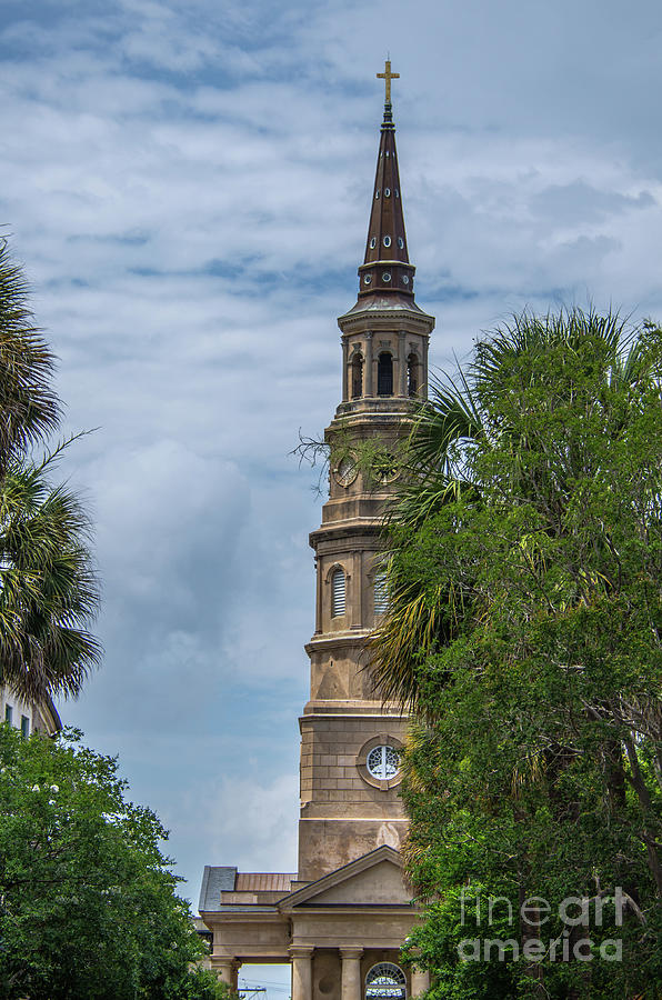 Charleston Cross - Church Clock Tower Photograph