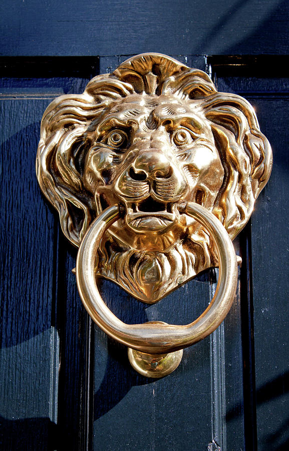Lion Photograph - Charleston Door Knocker by Jean Haynes