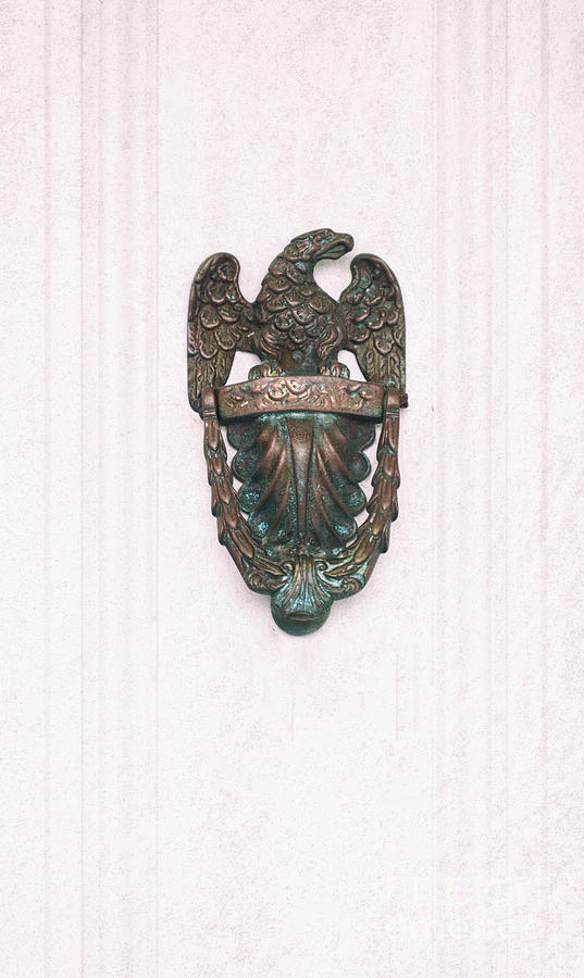 Charleston Doors - Brass Eagle Door Knocker Photograph by Dale Powell