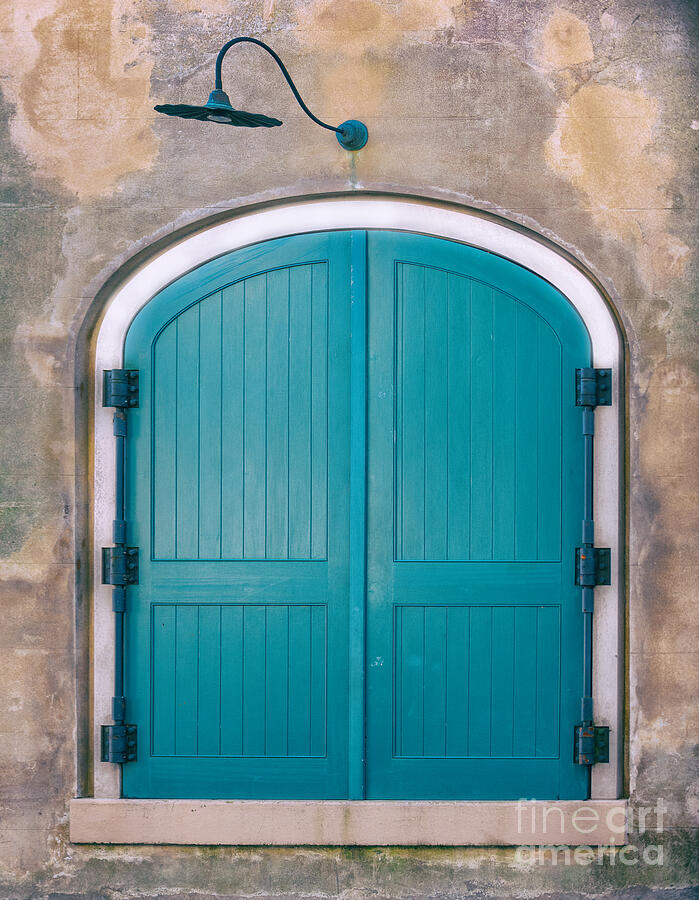 Charleston Entrance - Turquoise Doors Photograph by Dale Powell