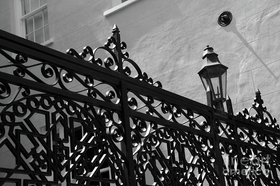 Charleston French Quarter Ornate Rod Iron Gate Architecture Photograph by Kathy Fornal
