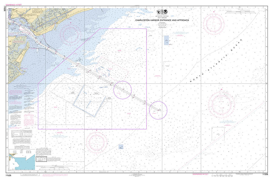 Charleston Harbor And Approach, Noaa Chart 11528a Digital Art by ...