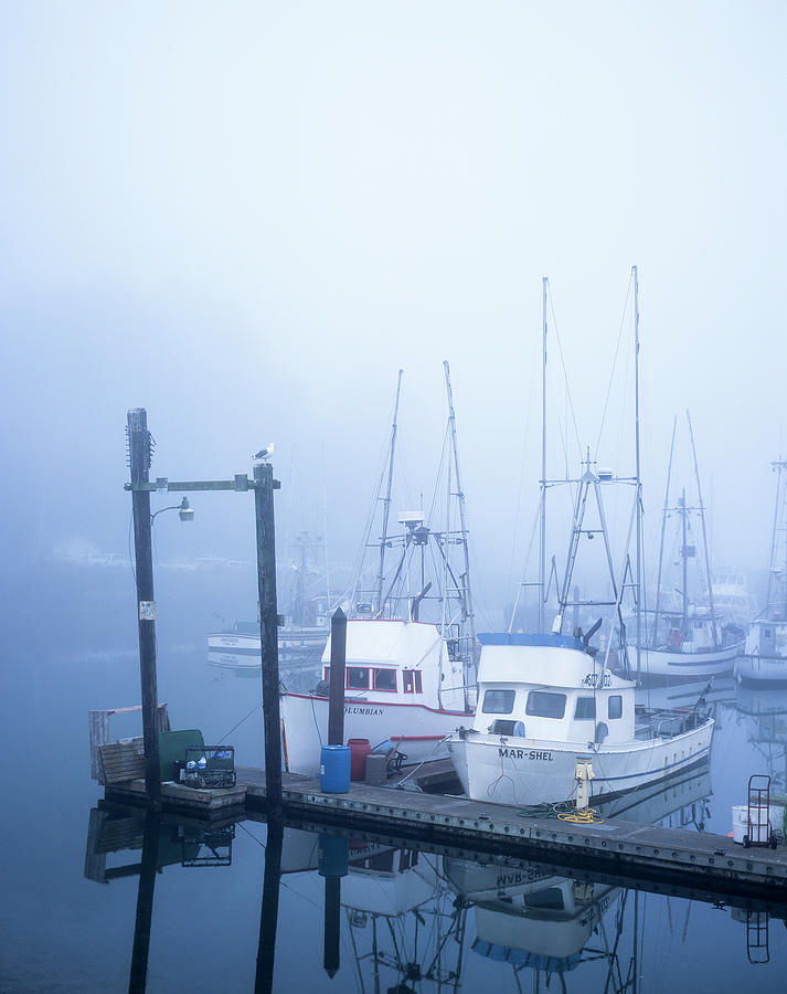 Charleston Harbor in the Fog Photograph by Robert Potts