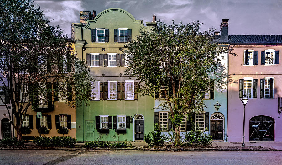 Charleston Rainbow Row Houses by Norma Brandsberg