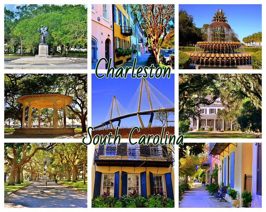 Charleston South Carolina Collage Photograph by Lisa Wooten