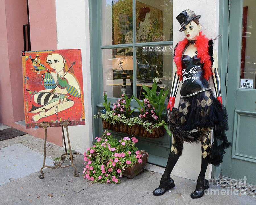 Charleston Photograph - Charleston South Carolina Mannequin Art Gallery Art Nouveau French Decor  by Kathy Fornal