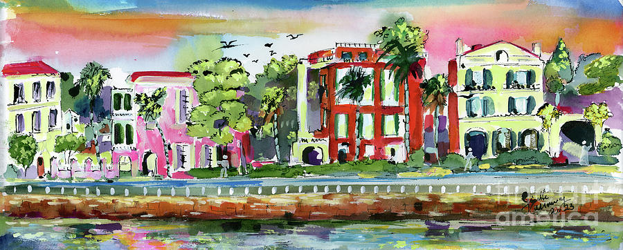 Cityscapes Painting - Charleston South Carolina The Battery #1 by Ginette Callaway
