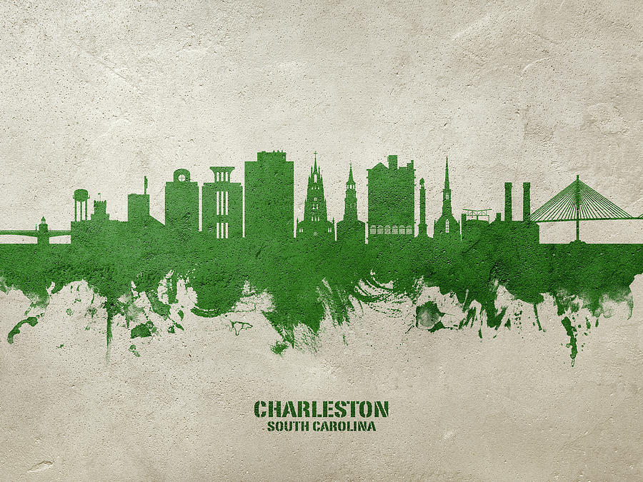 Charleston South Carolina Skyline #79 Digital Art by Michael Tompsett