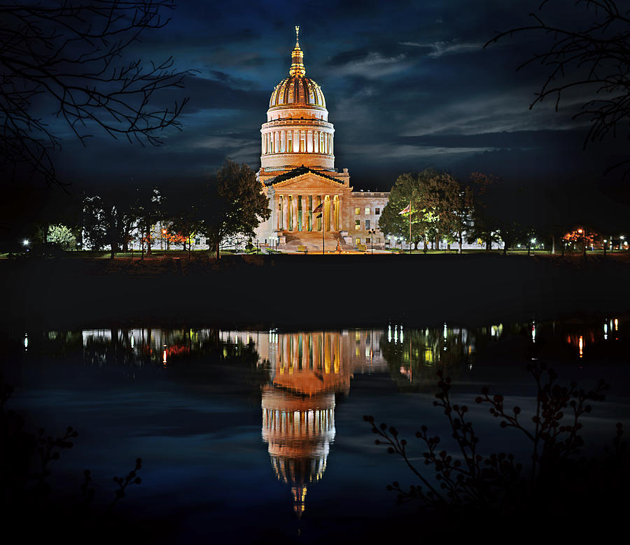 Charleston WV Capitol Building  Photograph by Lisa Lambert-Shank