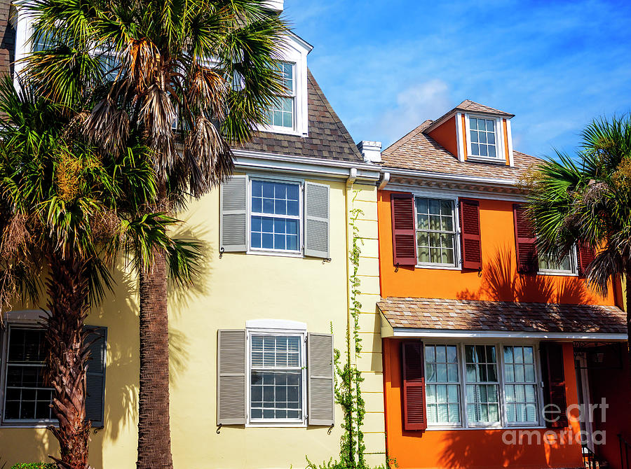 Charleston Yellow and Orange Houses Photograph by John Rizzuto
