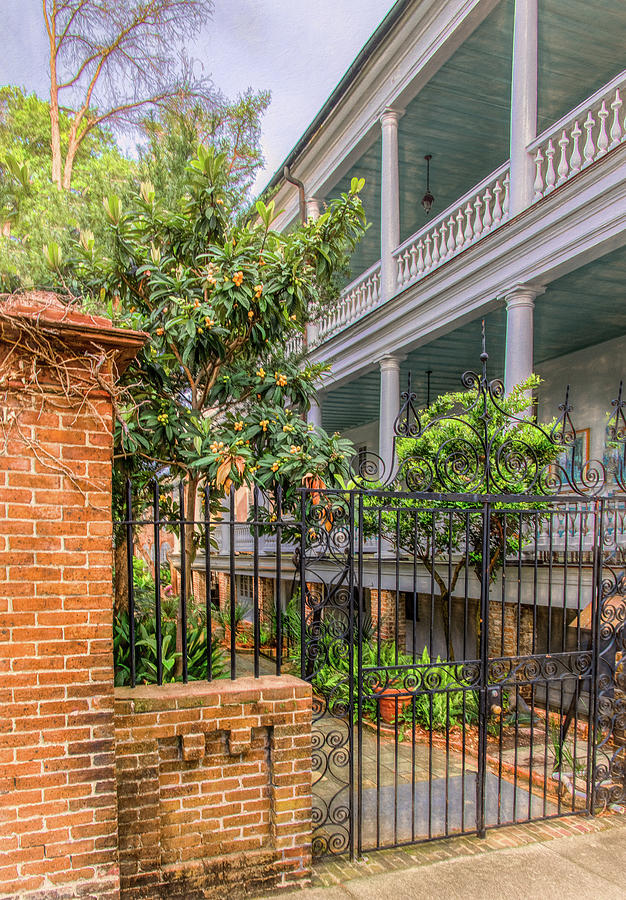 Charlestonian Lifestyles, Porches and Gardens Photograph by Marcy Wielfaert