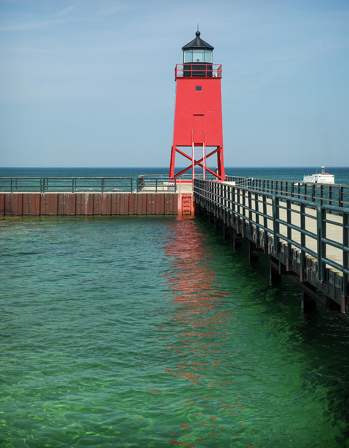 Charlevoix Lighthouse Michigan Photograph by Dan Sproul