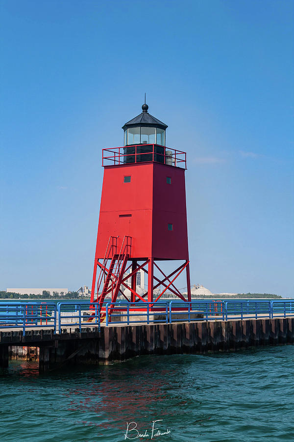 Charlevoix South Pier Lighthouse Photograph by Brendan Falkowski - Pixels