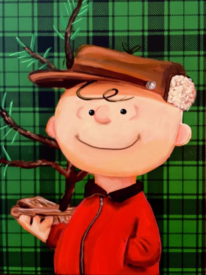 Charlie Brown Christmas Painting by Joel Tesch