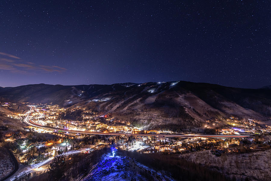 Charlie Brown Christmas Tree over Vail Colorado Photograph by Ben Ford