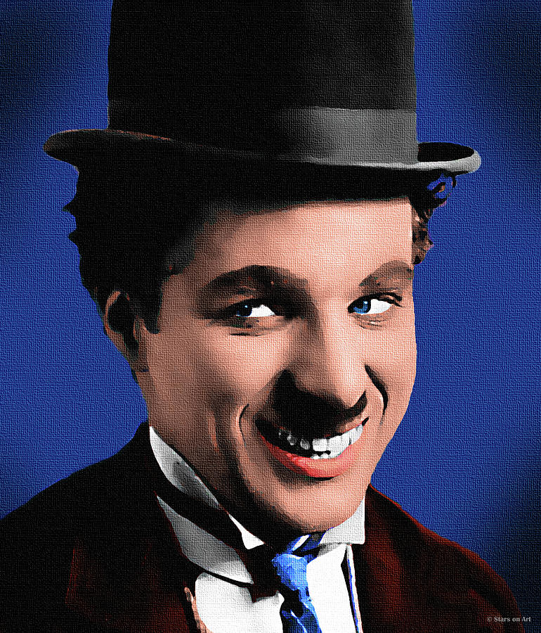 Charlie Chaplin 2 Painting by Stars on Art