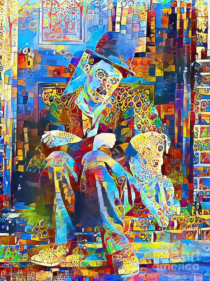 Charlie Chaplin In Contemporary Vibrant Colorful Happy Motif 20200428v2 Photograph by Wingsdomain Art and Photography