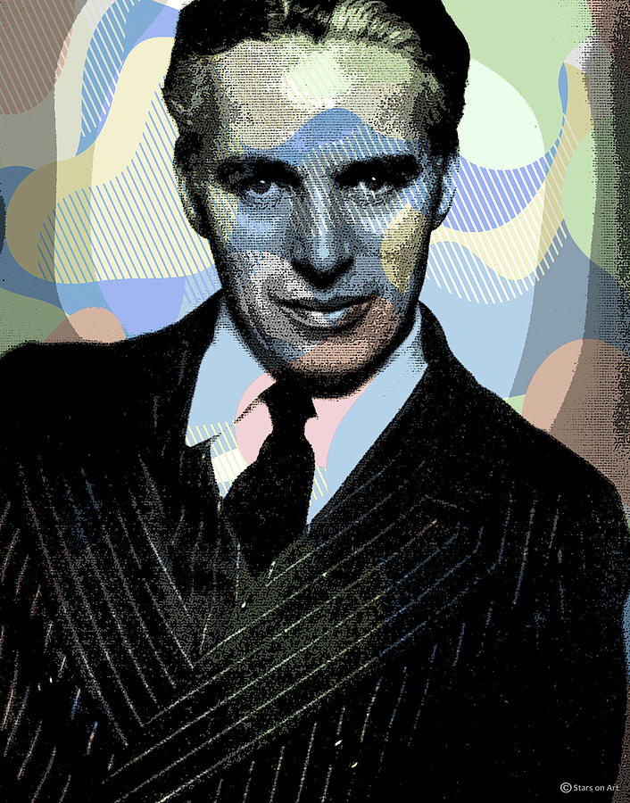 Charlie Chaplin modernized portrait Mixed Media by Movie World Posters