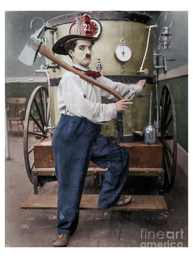 Charlie Chaplin, The Fireman 1916 Photograph by Franchi Torres