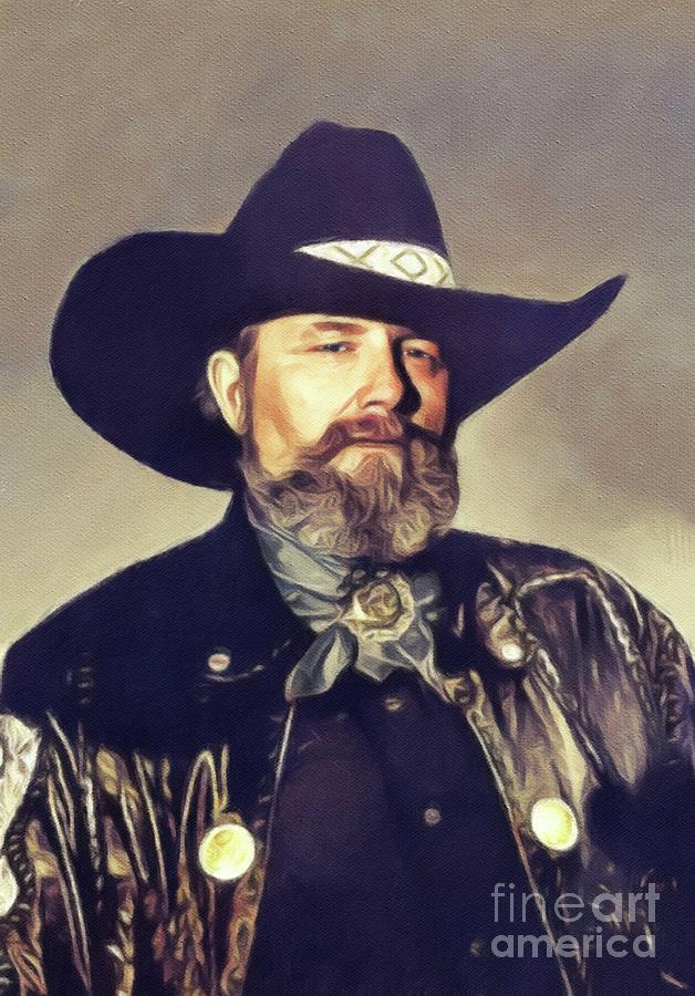 Music Painting - Charlie Daniels, Music Legend by Esoterica Art Agency