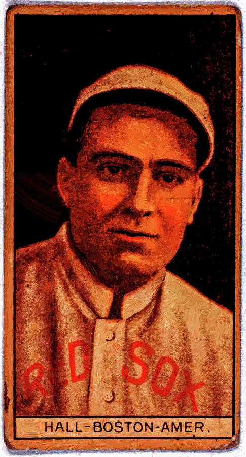 Charlie Hall Boston Red Sox Baseball Card Portrait Baseball Game Cards Oil Painting Painting