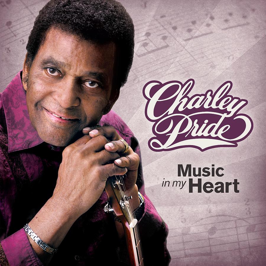 charlie Pride music heart poster Digital Art by Richard Pater