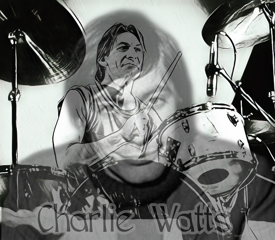 Charlie Watts Series FADE Digital Art by Gayle Price Thomas
