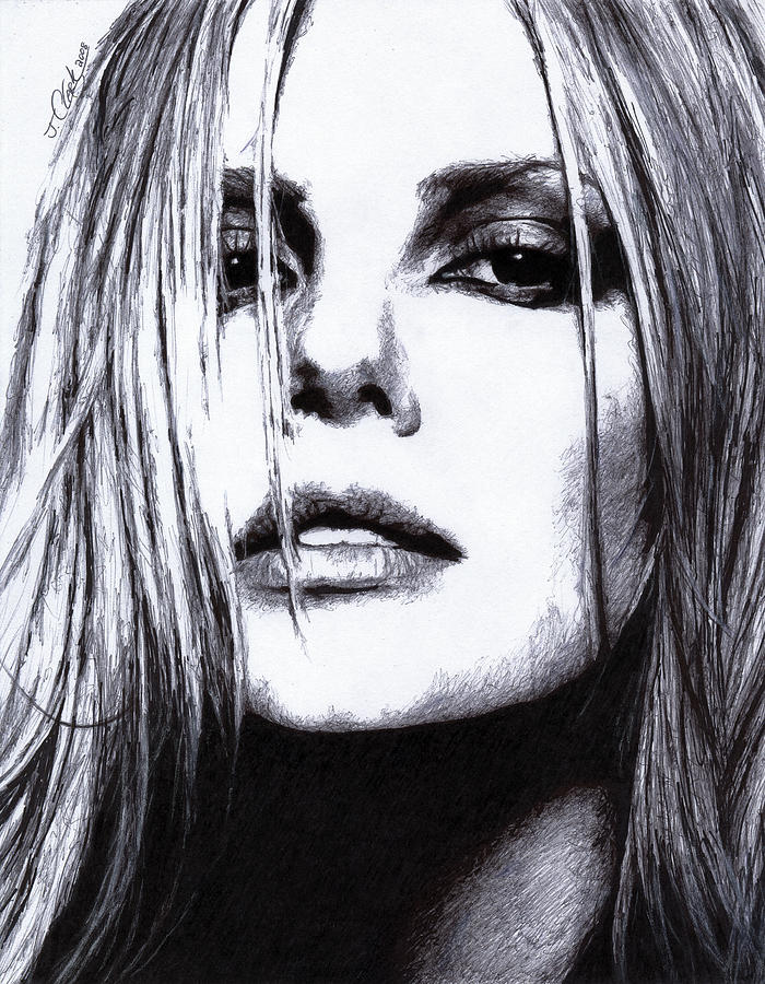 Charlize Theron Drawing - Charlize Theron by Justin Clark