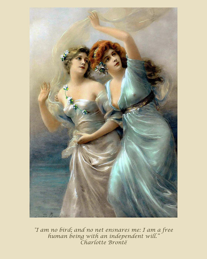 Charlotte Bronte Quote - Edouard Bisson Loves Messengers Photograph by Georgia Clare