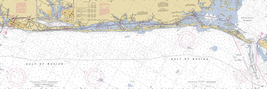 Charlotte Harbor to Venice Florida from NOAA Chart 11425 Digital Art by Nautical Chartworks