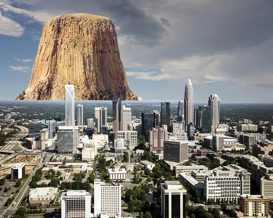 Charlotte North Carolina and Devils Tower Photograph by Bob Pardue