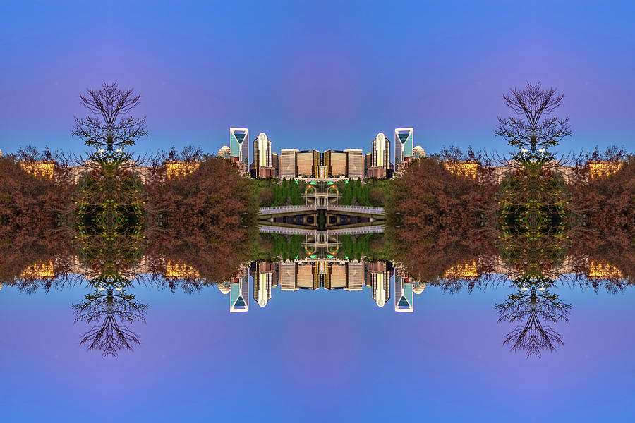 Charlotte Skyline - weird effect Digital Art by SnapHappy Photos Charlotte Skyline - weird effect Digital Art by SnapHappy Photos