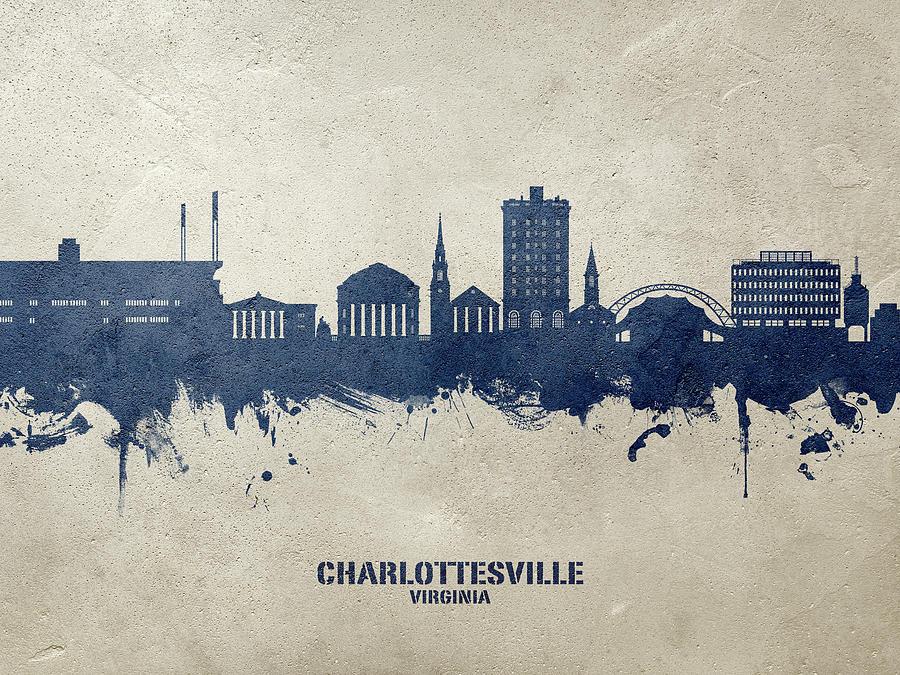 Charlottesville Virginia Skyline #56 Digital Art by Michael Tompsett
