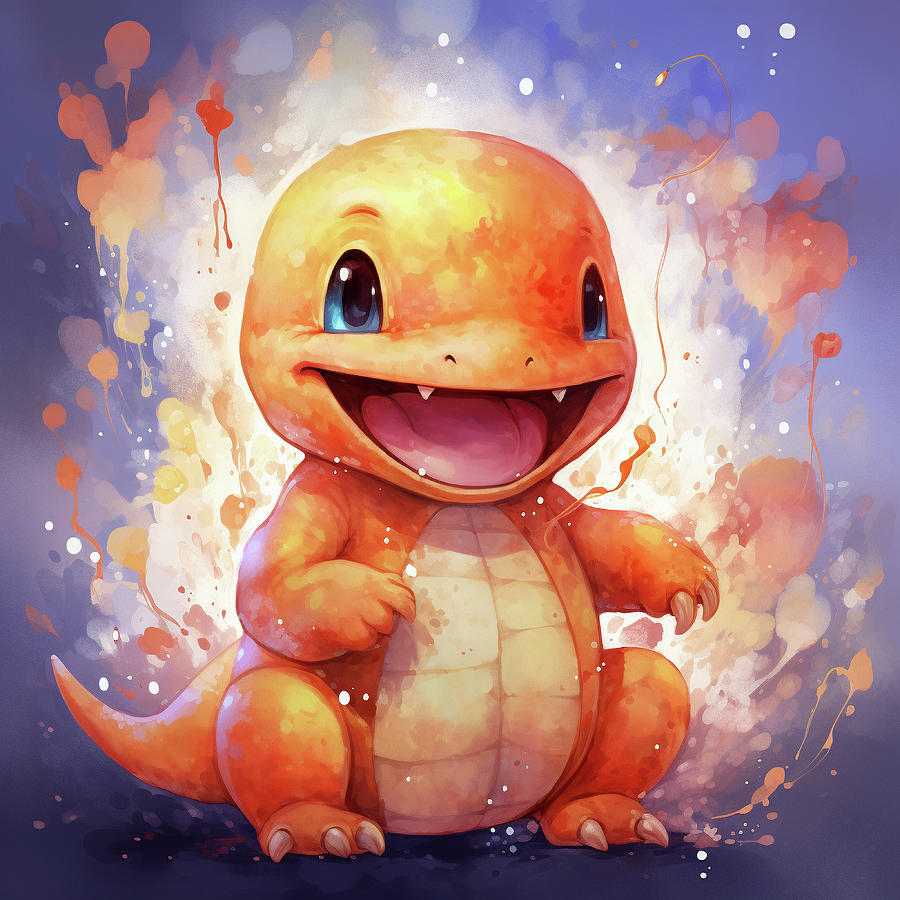 Charmander portrait watercolor 2 - Pokemon Painting by Jose Alberto ...