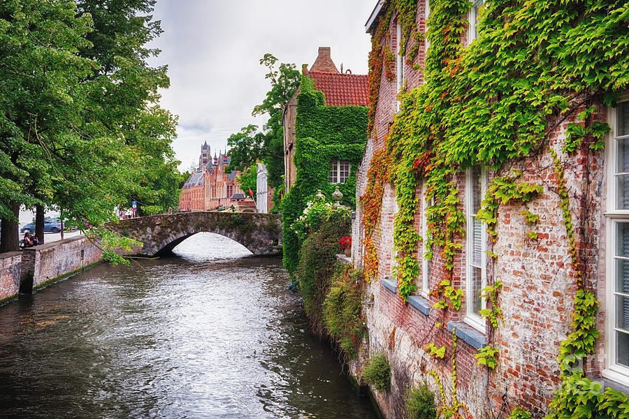 Charming Canal in Bruges Photograph by George Oze