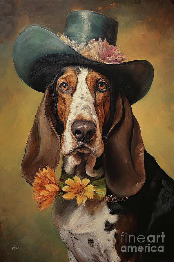 Dog Painting - Charming Chuck by Tina LeCour